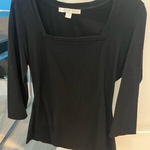 Boston Proper Square Neck Women's Black Top